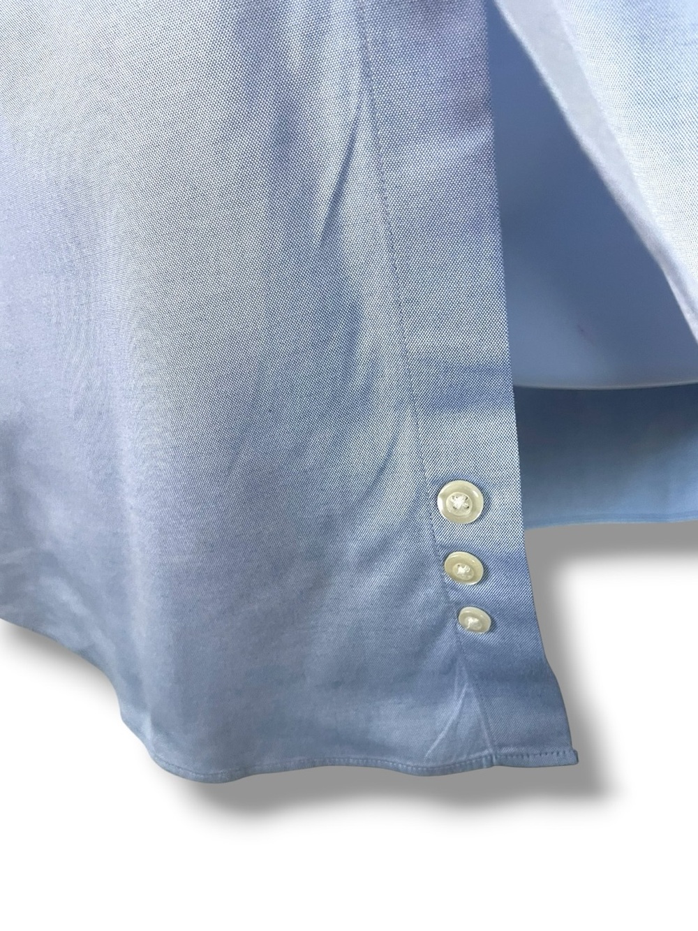 Paul Fredrick Light Blue Pinpoint Cotton Dress Shirt 16-33 Trim Fit French Cuff - Picture 5 of 6